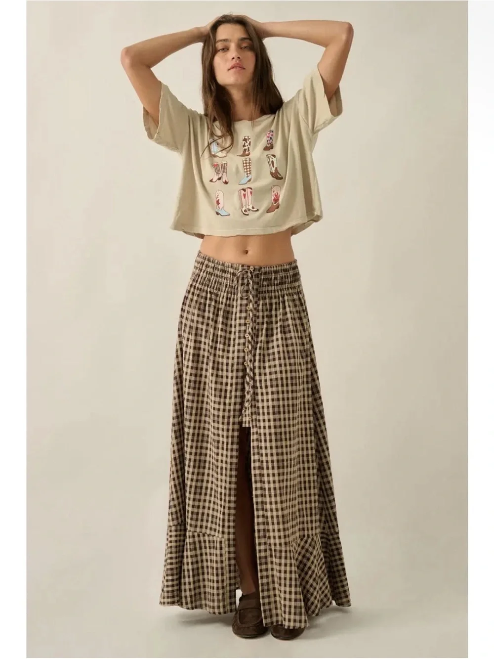 Plaid Maxi Skirt